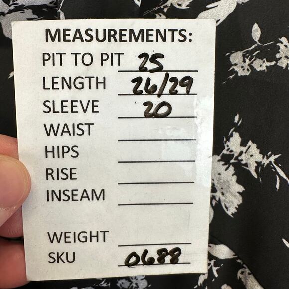 Torrid Georgette Tie Front Cold Shoulder Black Floral Blouse Womens Plus 1 - Picture 13 of 13